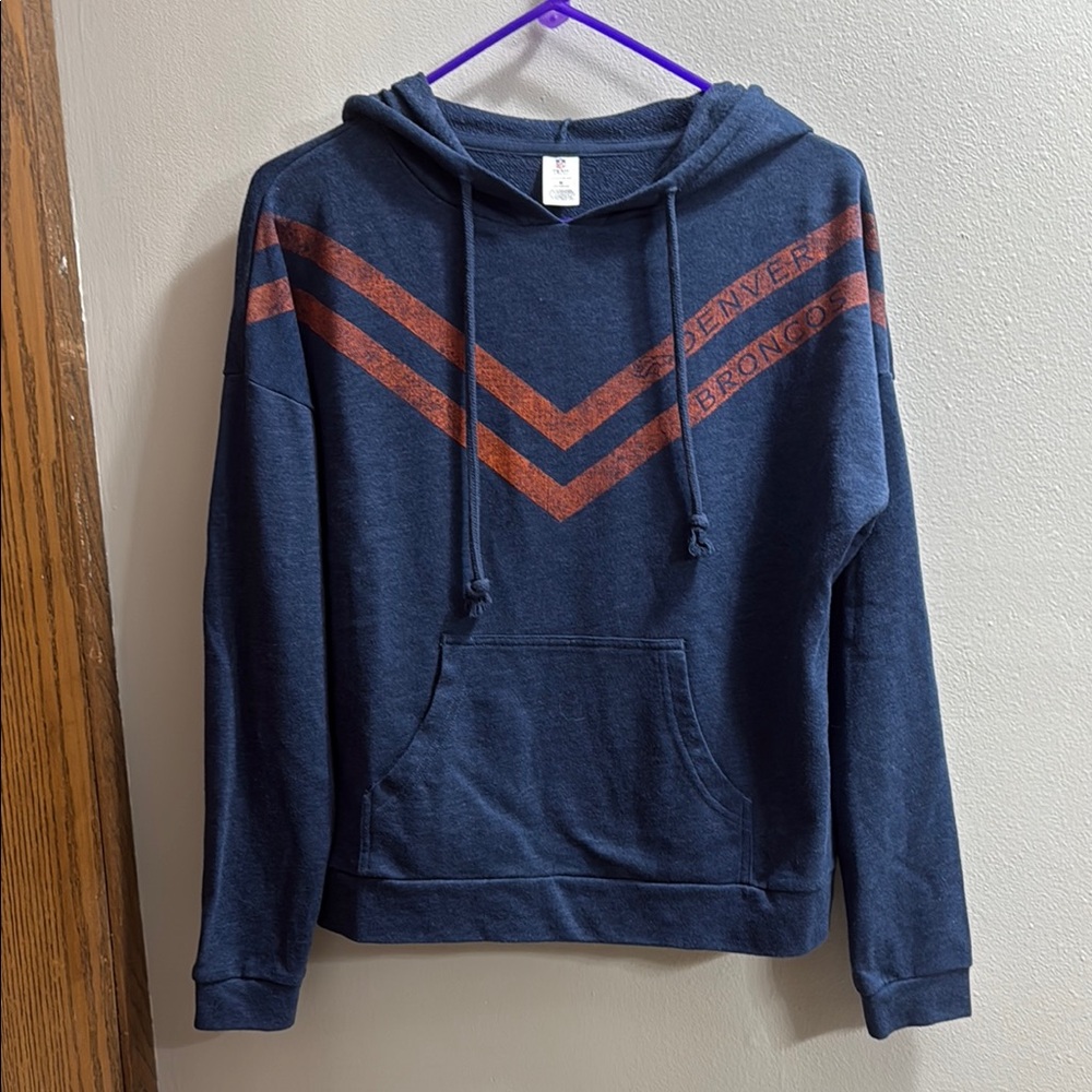 Denver Broncos Navy and Orange Hoodie